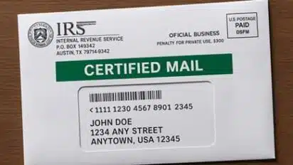 IRS certified letter
